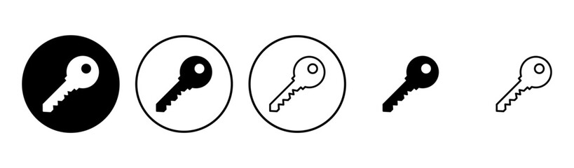 Key icon set. Key vector icon. Key symbol