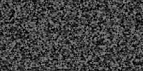 Vector geometric seamless technology gray and black triangle background. Abstract digital grid light pattern black Polygon Mosaic triangle Background, business and corporate background.