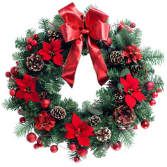 christmas wreath isolated on white