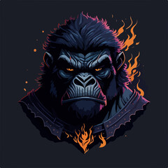 With bold strokes, the artist captures the intensity of the Gorilla warrior's rage, a force to be reckoned