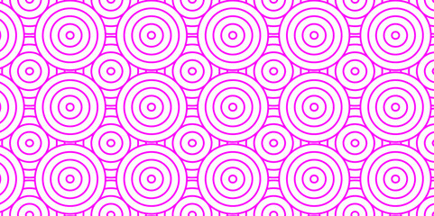 Abstract creative overlapping Pattern Minimal diamond geometric waves spiral and abstract circle wave line. pink color seamless tile stripe geometric create retro square line pattern white background.