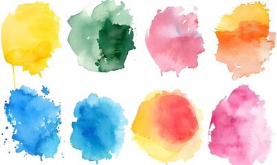 color watercolor shapes, Generative AI