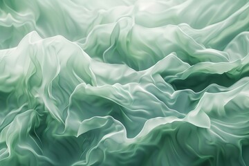 Abstract green waves wallpaper