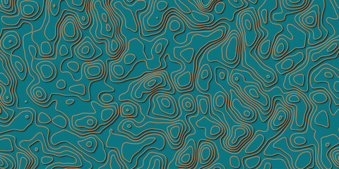 Seamless illustration of elevation contour lines in natural abstract form

