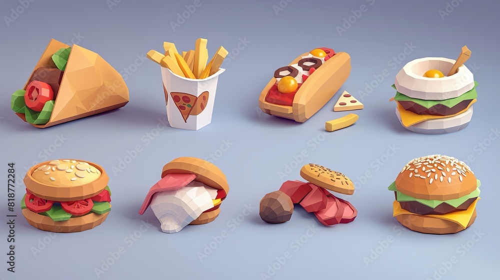 Poster A variety of food items neatly arranged on a table, showcasing a range of colors and textures. Generative AI