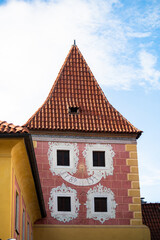 Krumlov, Czech Republic Beautiful view of Cesky Krumlov cityscape architecture
