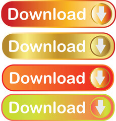 Download icons button design. Colorful download button pack for website, ads, UI, and project. vector EPS 10