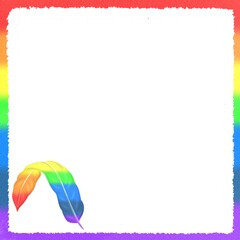 rainbow feathers background