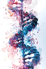 Watercolor Depiction of Ethical in Human Germline Gene Editing