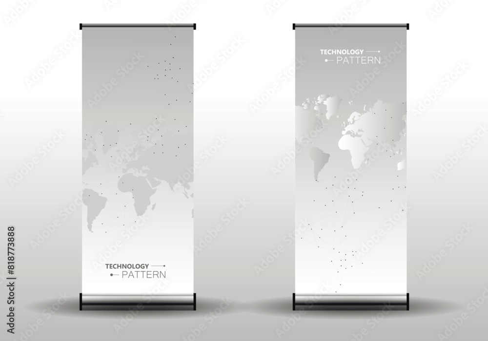 Aufkleber minimalistic horizontal polygonal background
