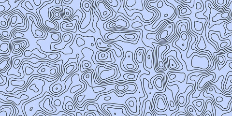 Topographic art rendering with seamless swirling elevation lines

