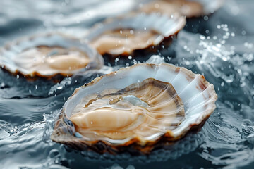 Watercolor Depiction of Ocean Acidification's Impact on Shellfish Industry and Diversifying Livelihoods for Resilience