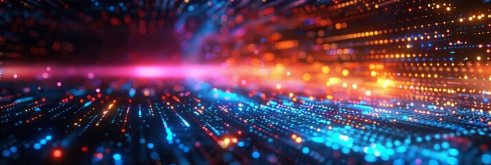 Fototapeta premium Glowing digital technology abstract background