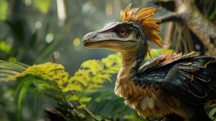  A bird like a dinosaur of the late Jurassic period