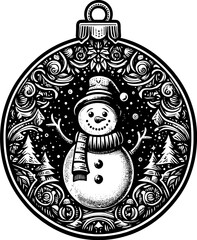 Holiday Magic: Christmas Ornament Vector Illustration for Joyful and Festive Designs