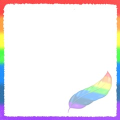 rainbow feathers background