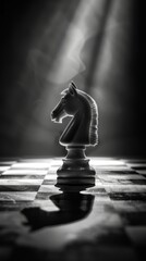 A softly glowing single bare bulb is captured in a simple black and white shot