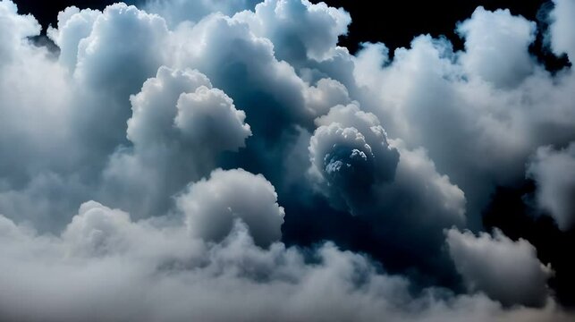 clouds in the sky, superimposition of realistic dry ice smoke
