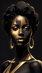 Portrait of beautiful African woman