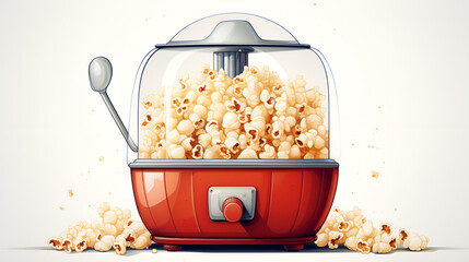 Popcorn Maker with a Spoon Ready for Serving