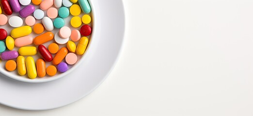 Obraz premium Rainbow of Health: Multivitamins in Every Shade
