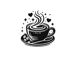 Morning Brew: Detailed Coffee Cup Vector Illustration for Cozy and Caffeine-filled Designs
