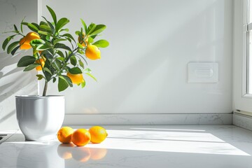Minimalist Kitchen Subway Tile Splashback - Stylish Inspirations for Your Subway Tile Kitchen Design. Beautiful simple AI generated image in 4K, unique.