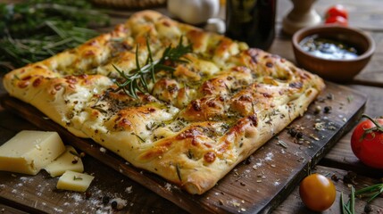 A delicious ready-to-eat dish, Focaccia di Recco col formaggio
