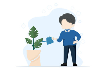 Mental health therapy concept. Therapist and patient. Mental disorders struggle with stress, depression, emotional exhaustion, and other psychological problems. psychotherapy. Vector illustration.