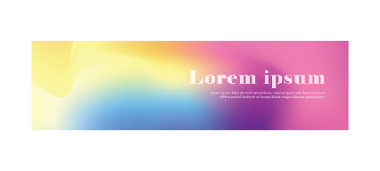 Obraz premium Vivid blurred colorful horizontal banner and cover background art