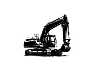 Construction Vehicle Vector Illustration for Industrial and Engineering Designs
