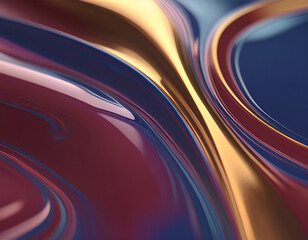 Vibrant Abstract Background: Flowing Waves and Curves in Energetic Design - Rare Color