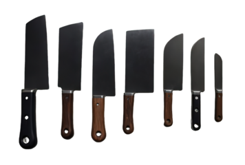 set of knives transparent BACKGROUND 
