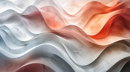 Abstract 3d rendering of wavy surface. Creative design background.