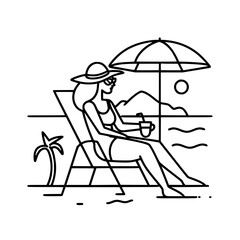 Vacation icon, leisure icon, summer icon, travel icon, beach icon, sun icon, tourism icon, airplane icon, travel destinations icon, family icon, business icon, sunbathing icon, icon, travel, summer,