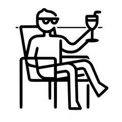 Vacation icon, leisure icon, summer icon, travel icon, beach icon, sun icon, tourism icon, airplane icon, travel destinations icon, family icon, business icon, sunbathing icon, icon, travel, summer,