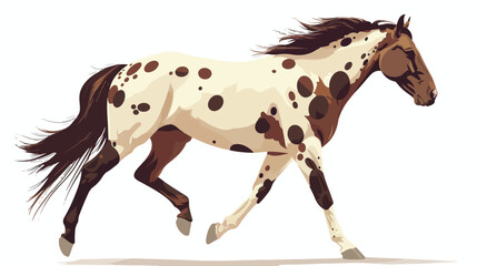 Appalloosa breed horse flat vector illustration.