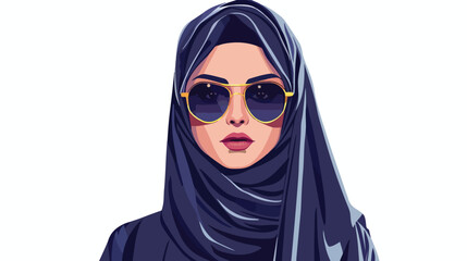 Arab woman portrait. Modern Muslim female wearing hijab