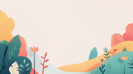 This image depicts a soothing, abstract floral scene with pastel colors and gentle curves, ideal for a calming backdrop