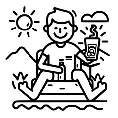 Vacation icon, leisure icon, summer icon, travel icon, beach icon, sun icon, tourism icon, airplane icon, travel destinations icon, family icon, business icon, sunbathing icon, icon, travel, summer, b