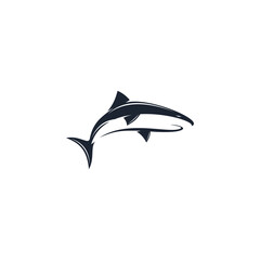 Wild shark silhouette logo. Suitable for your design need, logo, illustration, animation, etc.