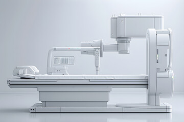 Intricately Designed Mobile X-ray Machine in a Sterile Clinical Environment