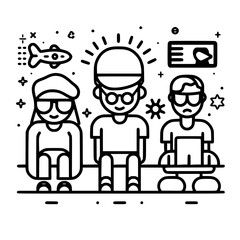 Vacation icon, leisure icon, summer icon, travel icon, beach icon, sun icon, tourism icon, airplane icon, travel destinations icon, family icon, business icon, sunbathing icon, icon, travel, summer,