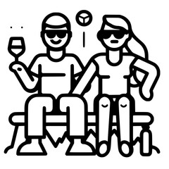 Vacation icon, leisure icon, summer icon, travel icon, beach icon, sun icon, tourism icon, airplane icon, travel destinations icon, family icon, business icon, sunbathing icon, icon, travel, summer,