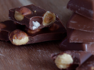 this is a chocolate bar with nuts on top of it