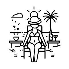 Vacation icon, leisure icon, summer icon, travel icon, beach icon, sun icon, tourism icon, airplane icon, travel destinations icon, family icon, business icon, sunbathing icon, icon, travel, summer,
