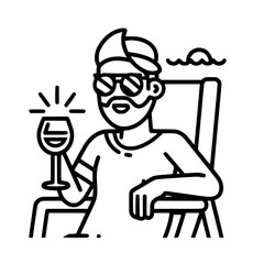 Vacation icon, leisure icon, summer icon, travel icon, beach icon, sun icon, tourism icon, airplane icon, travel destinations icon, family icon, business icon, sunbathing icon, icon, travel, summer,