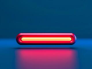 A red light on a blue background.