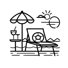 Vacation icon, leisure icon, summer icon, travel icon, beach icon, sun icon, tourism icon, airplane icon, travel destinations icon, family icon, business icon, sunbathing icon, icon, travel, summer,