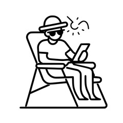 Vacation icon, leisure icon, summer icon, travel icon, beach icon, sun icon, tourism icon, airplane icon, travel destinations icon, family icon, business icon, sunbathing icon, icon, travel, summer,